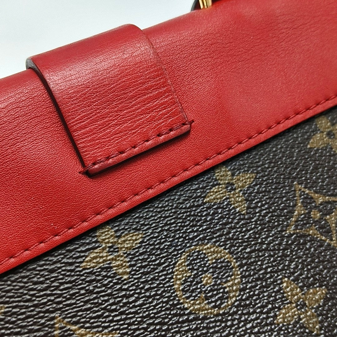 Authenticated pre-owned  Locky BB Monogram Coated Canvas Red - Shoulder Bag at Looply