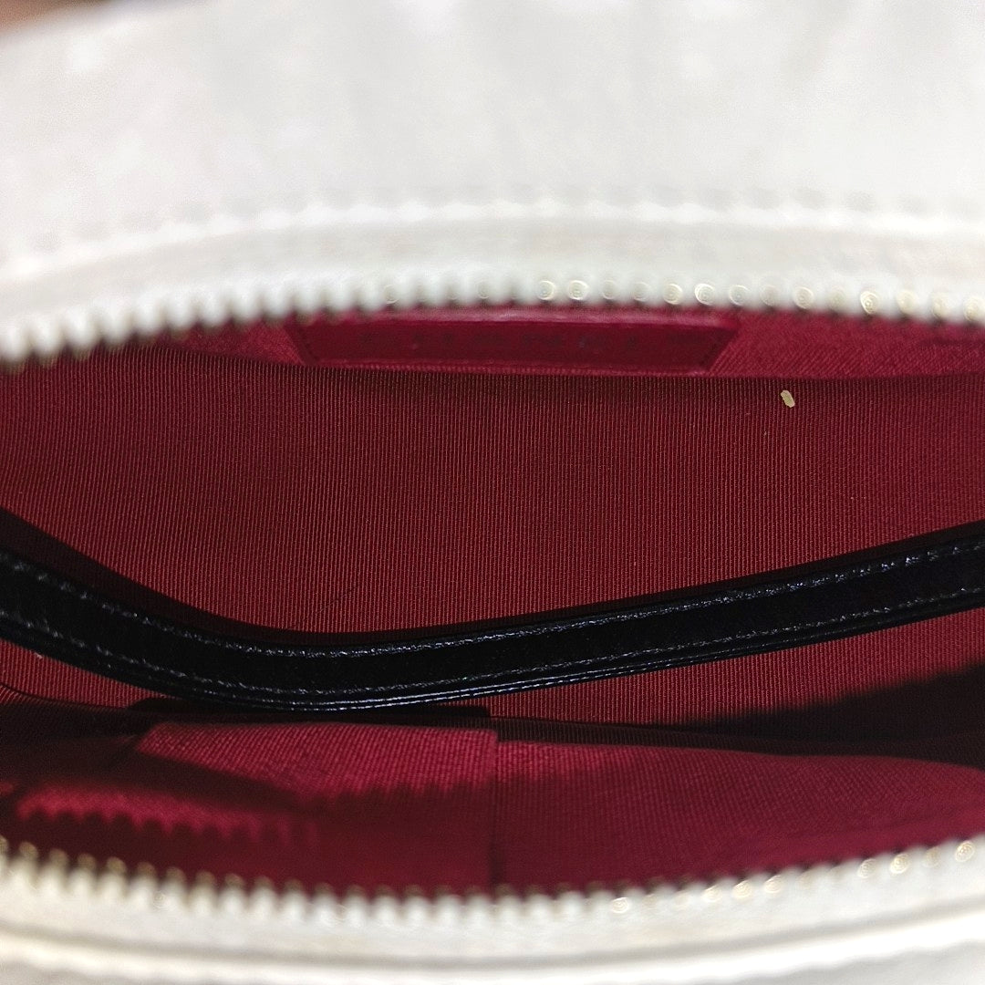 GABRIELLE Small Quilted Calfskin White