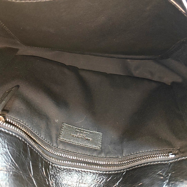 NIKI Medium Chevron Calfskin Black