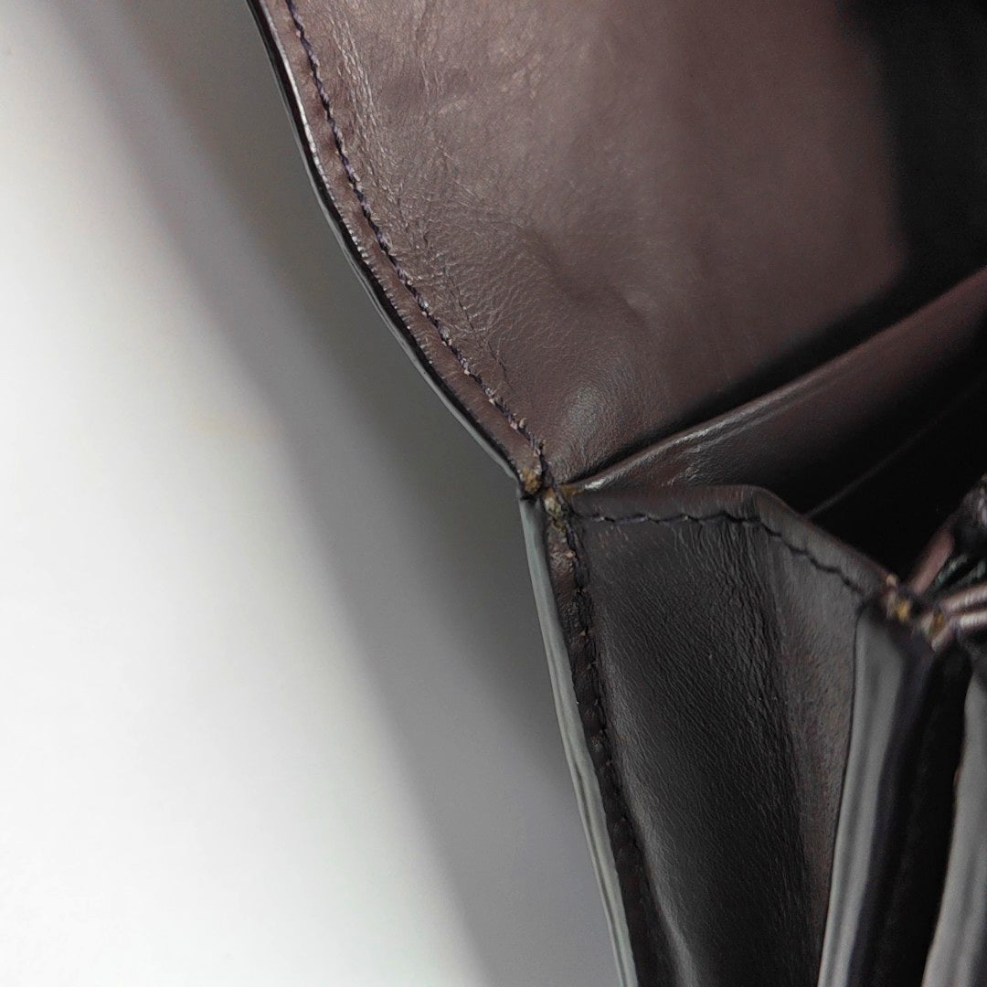 Authenticated pre-owned  Intrecciato Calfskin Brown Wallet - Wallet at Looply