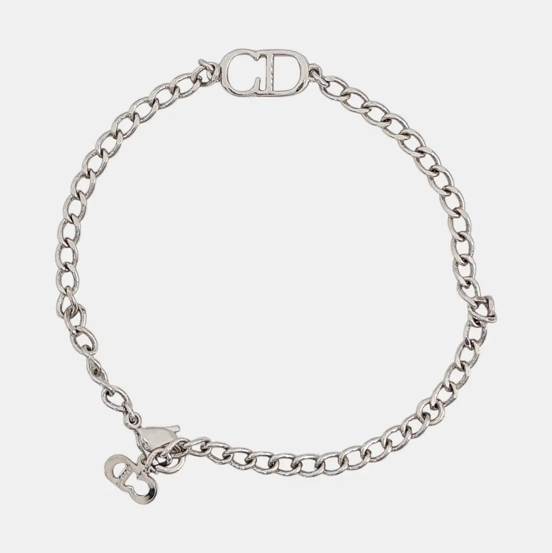 Authenticated pre-owned  CD Icon Silver-tone Metal Chain Bracelet - Bracelet at Looply