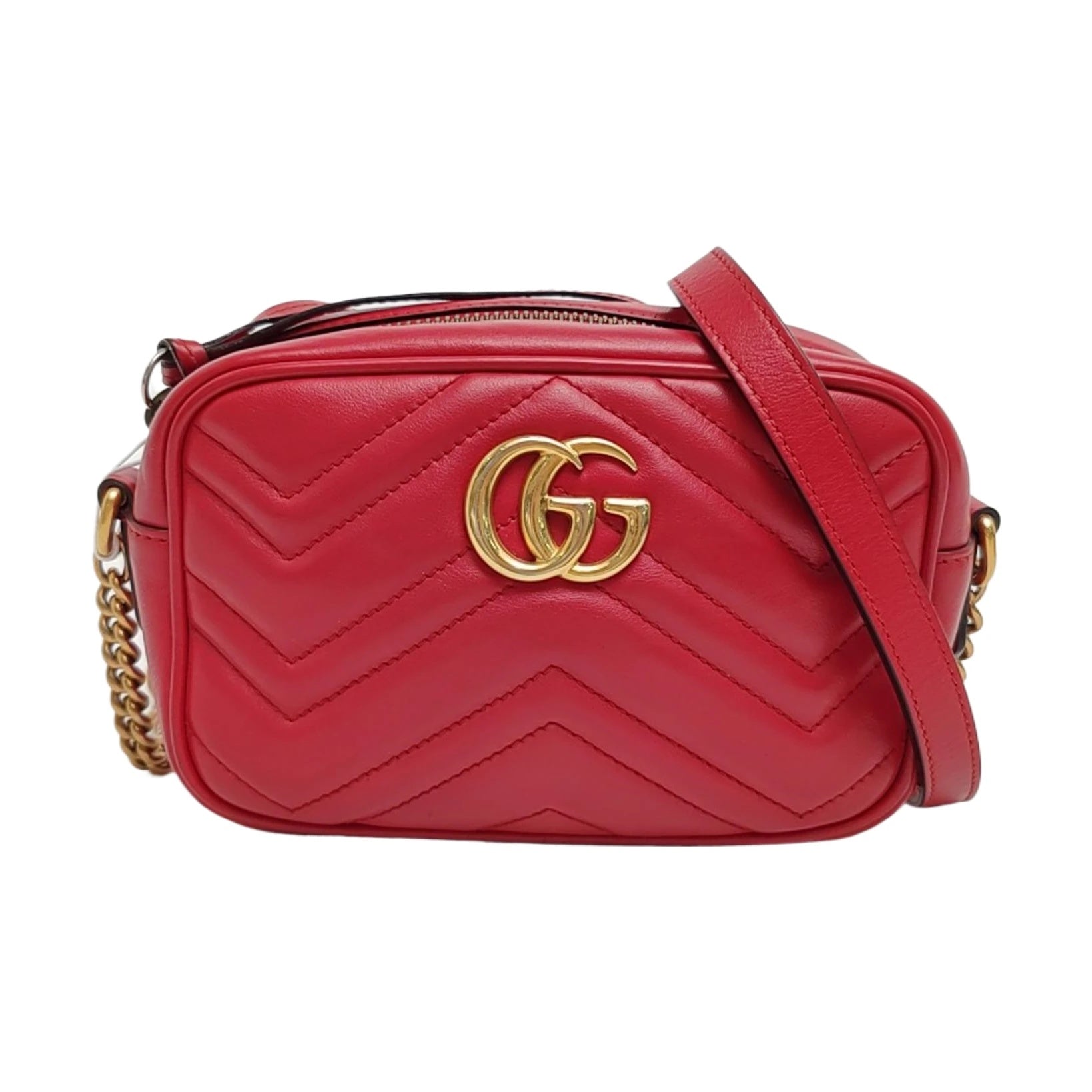 GG Marmont Calfskin Red