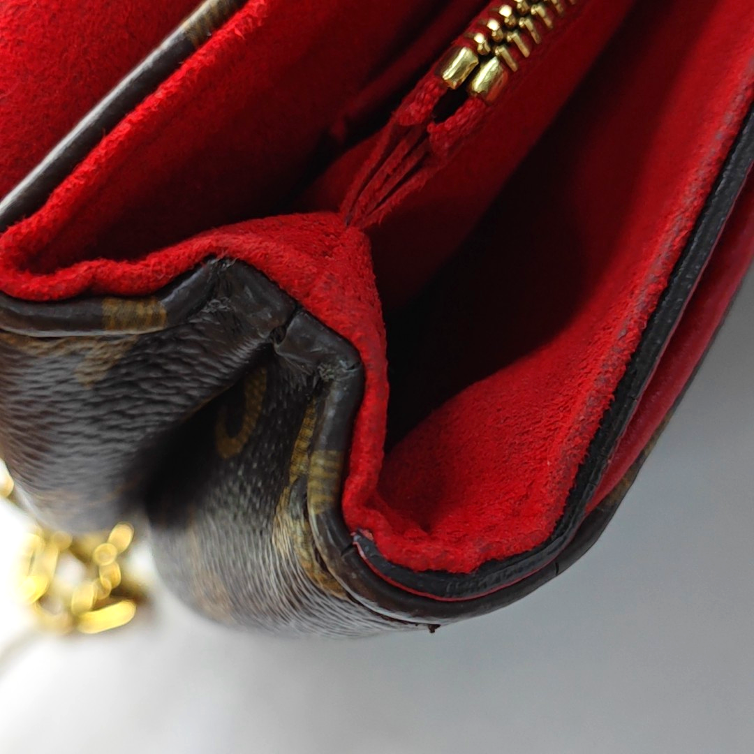 Authenticated pre-owned  Pallas Monogram Coated Canvas Brown - Shoulder Bag at Looply