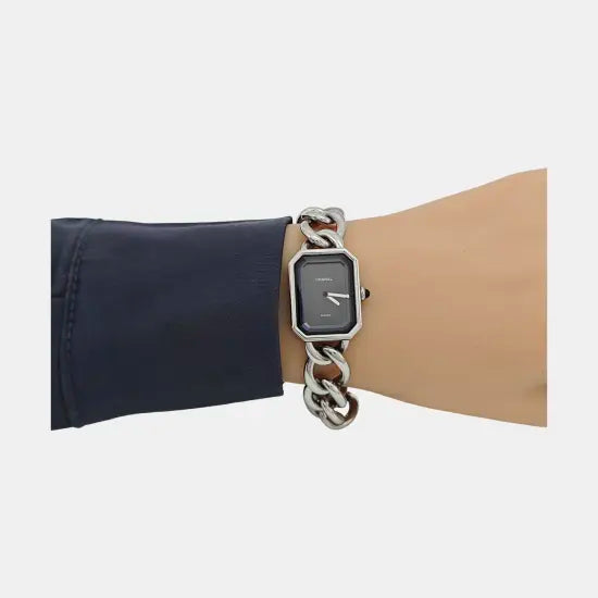PREMIERE 20mm Black Stainless Steel Quartz Watch