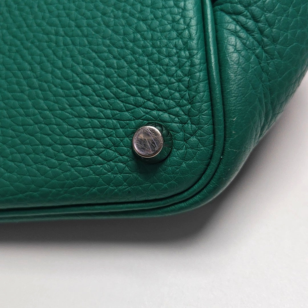 Authenticated pre-owned  Picotin Lock 18 Clemence Green - Top Handle Bag at Looply