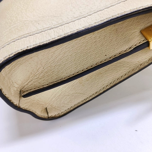 Authenticated pre-owned  Ophidia Small Calfskin White - Shoulder Bag at Looply