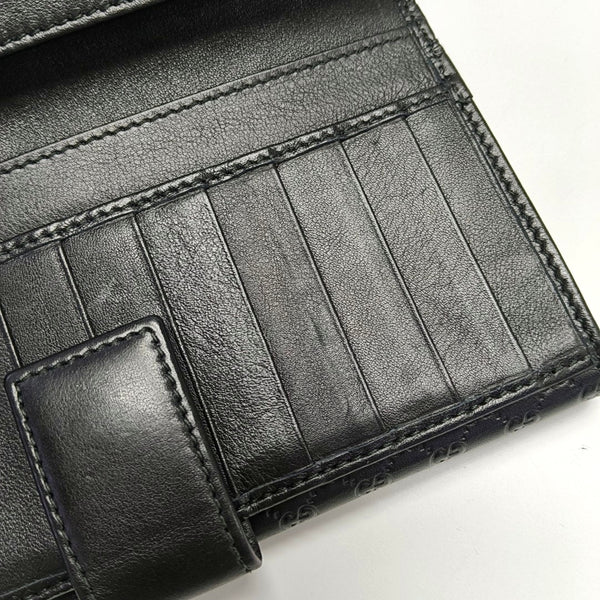 Authenticated pre-owned  Microguccissima Monogram Calfskin Black Wallet - Wallet at Looply