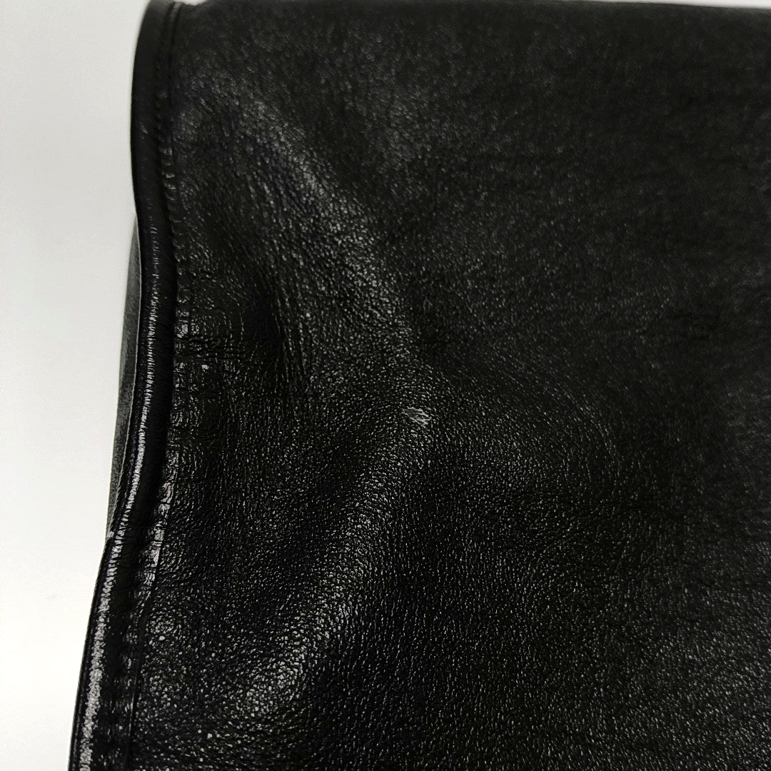 Authenticated pre-owned  Rajah Large Calfskin Black - Shoulder Bag at Looply