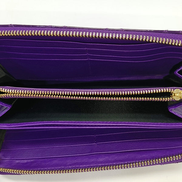 Authenticated pre-owned  Lady Dior Patent Leather Purple Wallet - Wallet at Looply