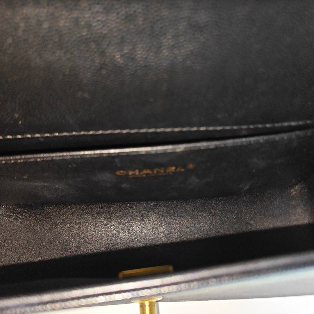 BOY CHANEL Medium Quilted Grained Calfskin Black