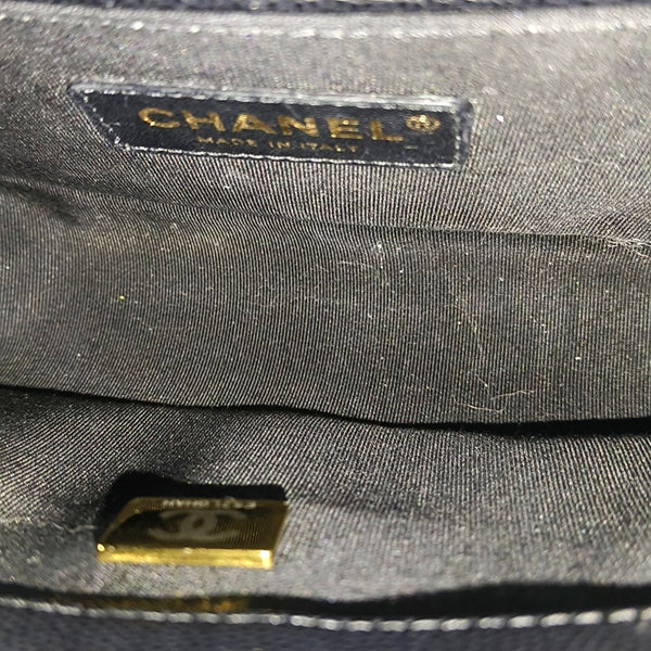 BOY CHANEL Small Quilted Grained Calfskin Black
