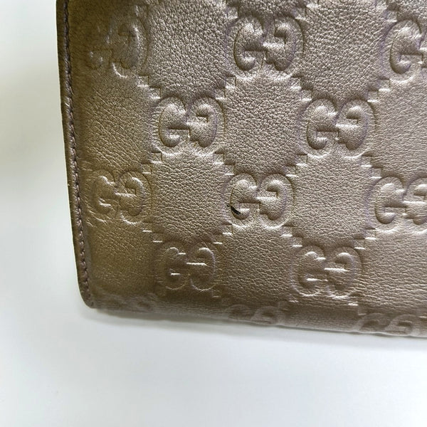 Authenticated pre-owned  Microguccissima Monogram Calfskin Gray Wallet - Wallet at Looply