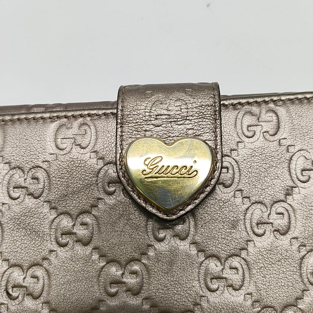 Authenticated pre-owned  Microguccissima Monogram Calfskin Gray Wallet - Wallet at Looply