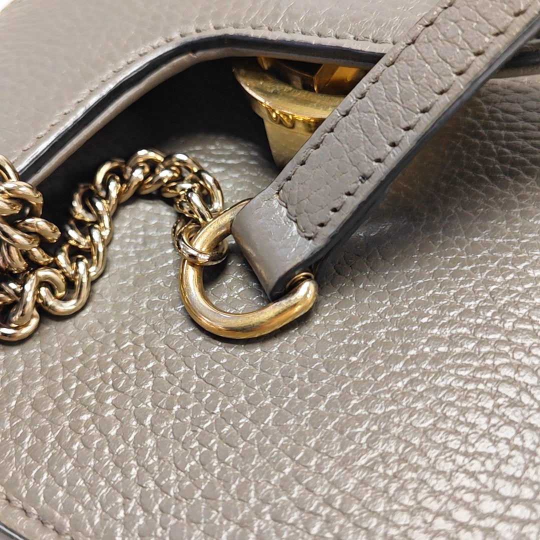 Authenticated pre-owned  Interlocking G Small Calfskin Gray - Shoulder Bag at Looply