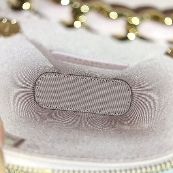 Authenticated pre-owned  Vanity Case Quilted Grained Calfskin Pink - Crossbody Bag at Looply