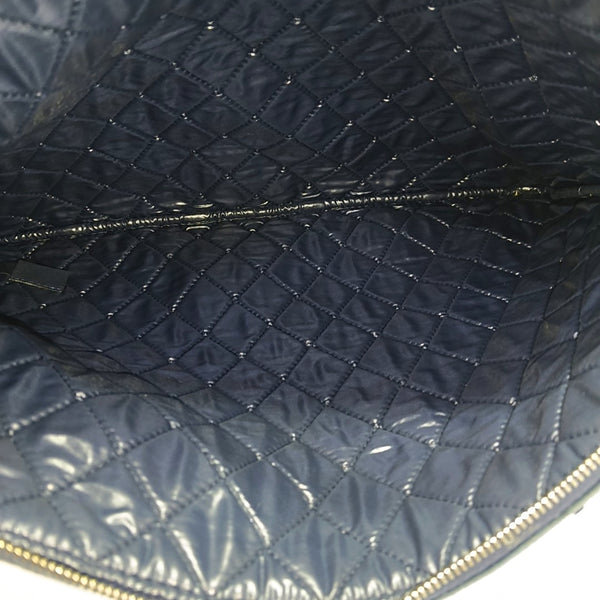 Quilted Velvet Clutch Blue