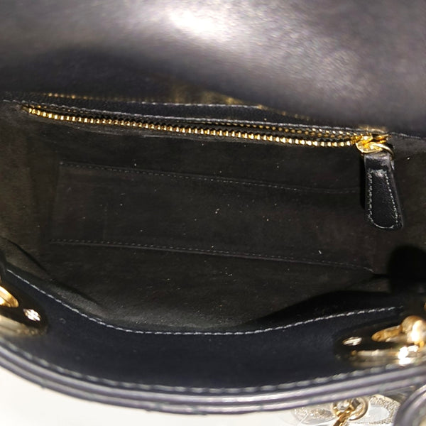 Lady Dior Mini Cannage Lambskin Black