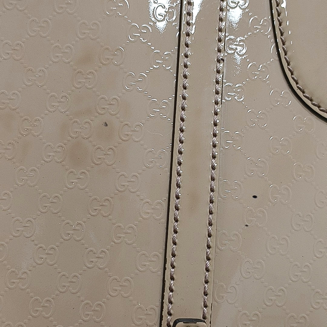 Authenticated pre-owned  Microguccissima Monogram Patent Leather Pink - Shoulder Bag at Looply