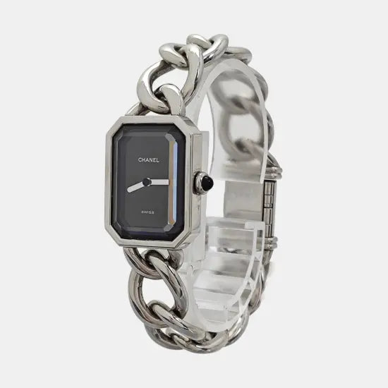 PREMIERE 20mm Black Stainless Steel Quartz Watch