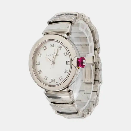 Reloj automático blanco de 30 mm