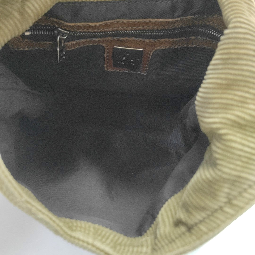 Corduroy Shoulder Bag Brown