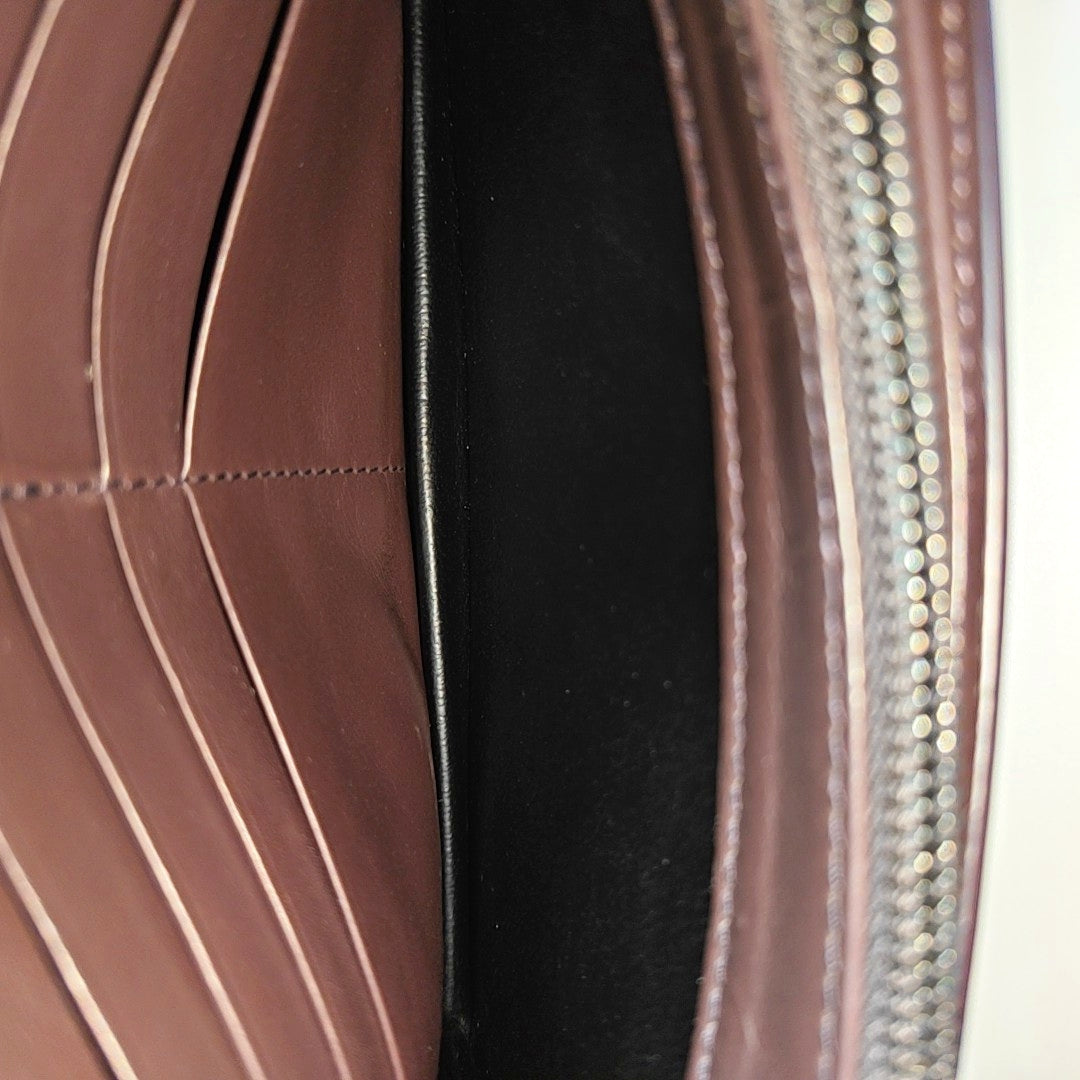 Authenticated pre-owned  Intrecciato Calfskin Brown Wallet - Wallet at Looply
