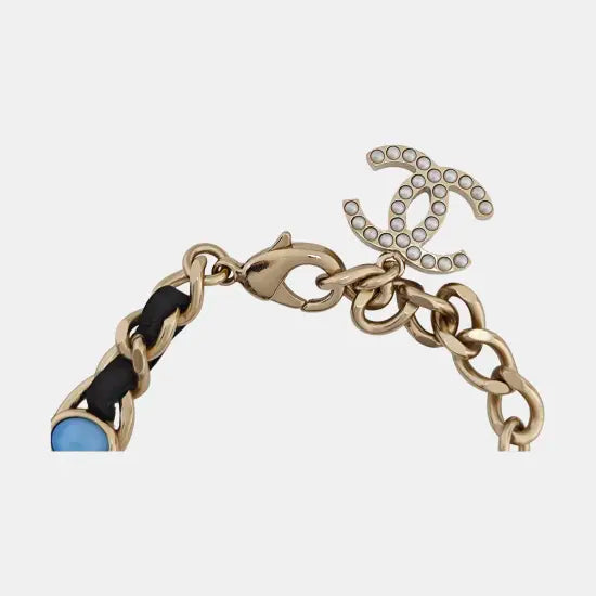 Authenticated pre-owned  Gold-tone Metal Fabric Bracelet - Bracelet at Looply