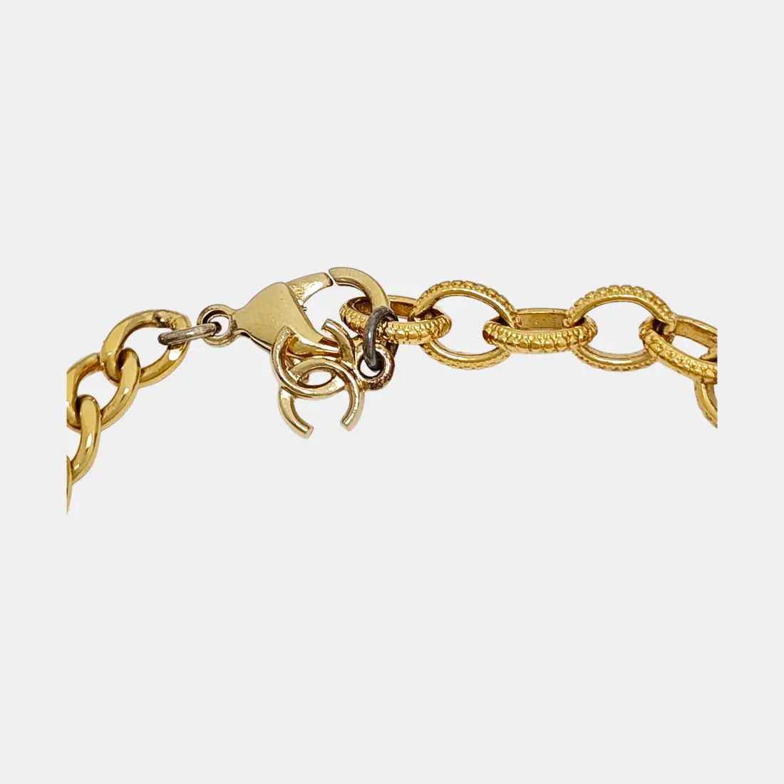 Authenticated pre-owned  Gold Plated Resin No 5 Charm Metal Bracelet - Bracelet at Looply