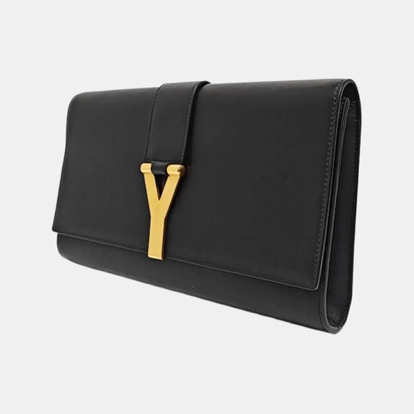 Authenticated pre-owned  Chyc Y Ligne Calfskin Black - Clutch at Looply