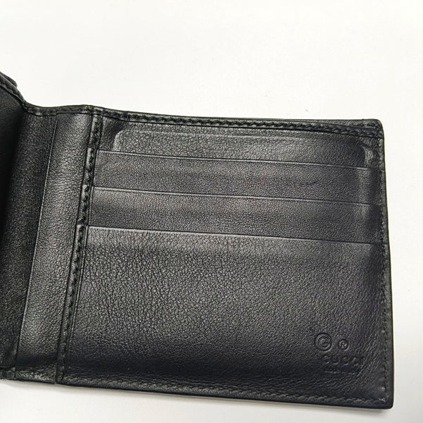Authenticated pre-owned  Microguccissima Monogram Calfskin Black Wallet - Handbags at Looply