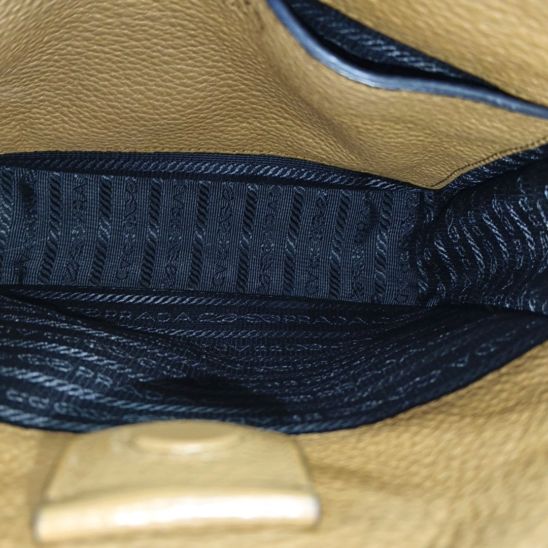 Calfskin Shoulder Bag Mini Brown
