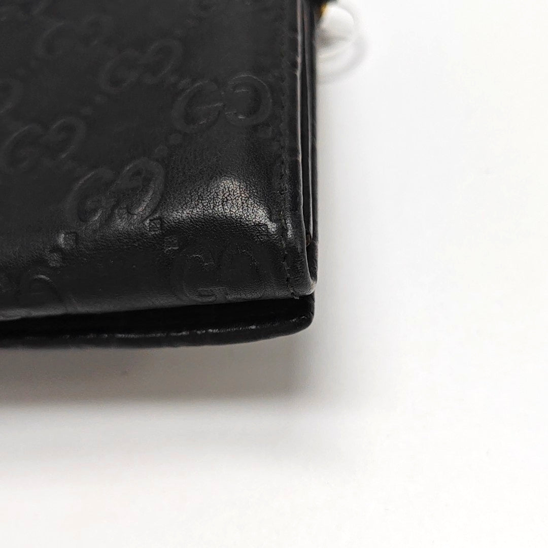 Authenticated pre-owned  Microguccissima Monogram Calfskin Black Wallet - Wallet at Looply