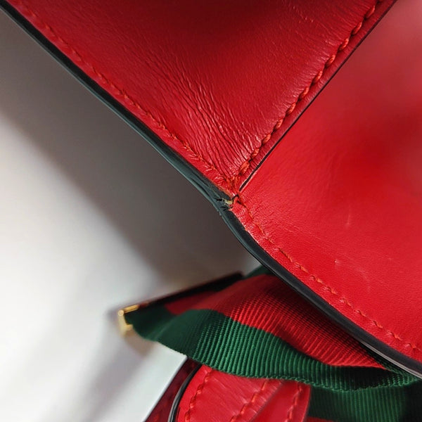 Authenticated pre-owned  Sylvie Small Calfskin Red - Shoulder Bag at Looply