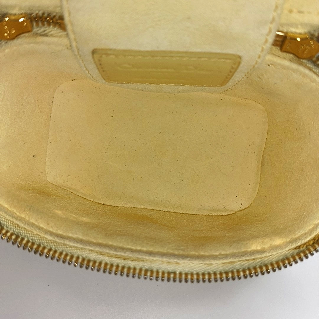 Lady Dior Super Mini Cannage Patent Leather Yellow