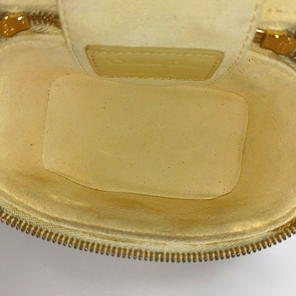 Lady Dior Super Mini Cannage Patent Leather Yellow