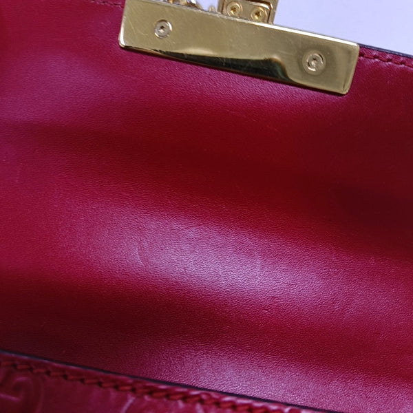 Authenticated pre-owned  Padlock Small Monogram Calfskin Red - Crossbody Bag at Looply