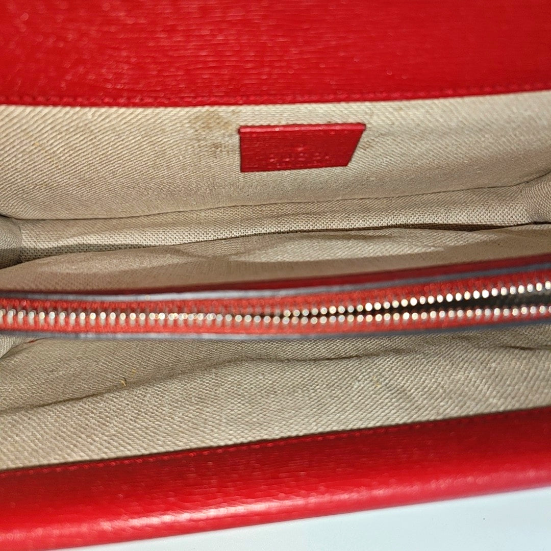 Authenticated pre-owned  Dionysus Super Mini Calfskin Red - Shoulder Bag at Looply
