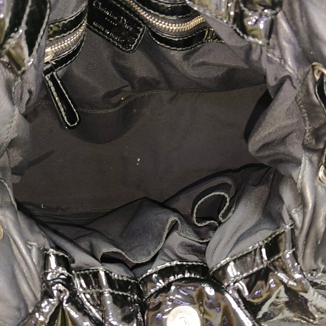Le Trente Large Cannage Patent Leather Black