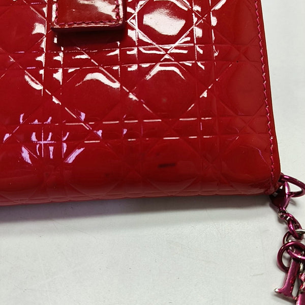 Authenticated pre-owned  Lady Dior Lambskin Pink Card Holder - Card Holder at Looply