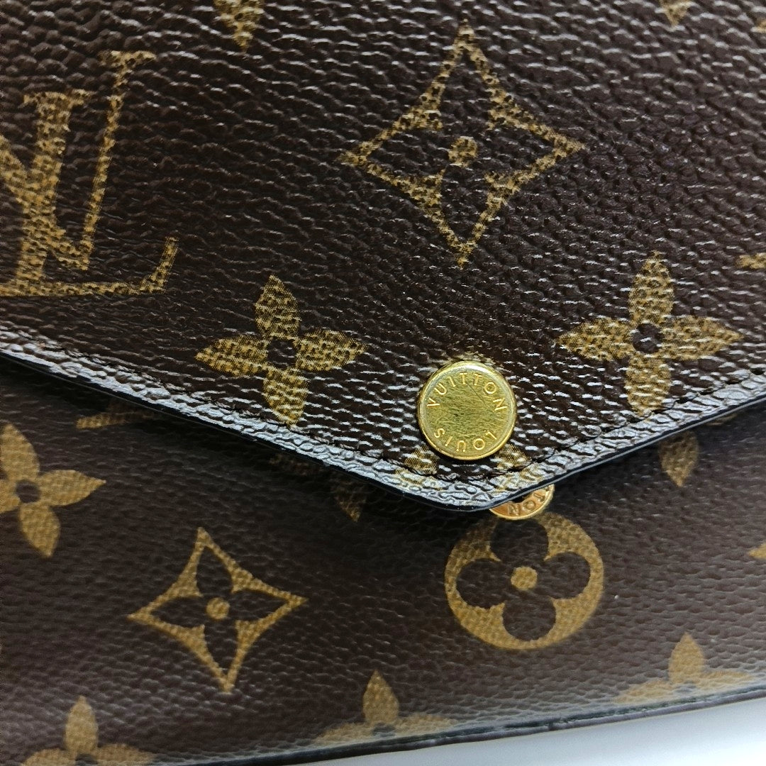 Authenticated pre-owned  Félicie Monogram Coated Canvas Brown - Crossbody Bag at Looply
