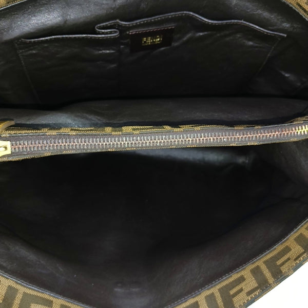 Canvas Top Handle Bag Brown