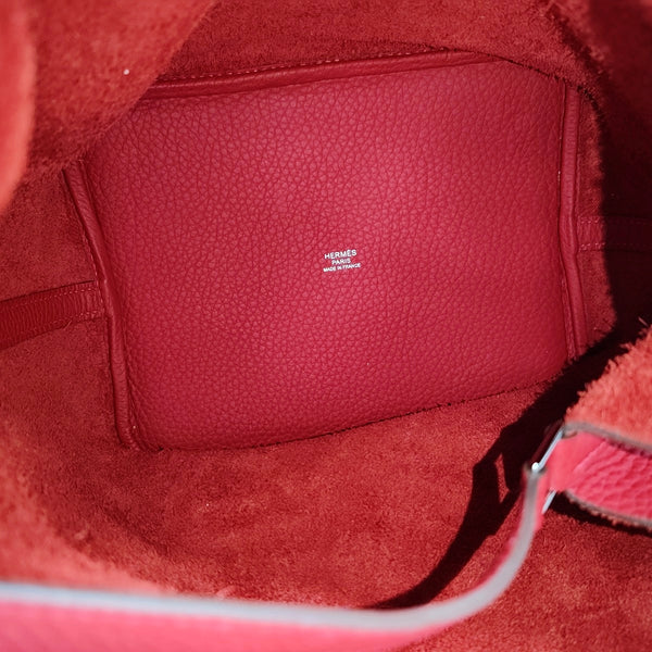 Authenticated pre-owned  Picotin Lock 22 Clemence Red - Top Handle Bag at Looply
