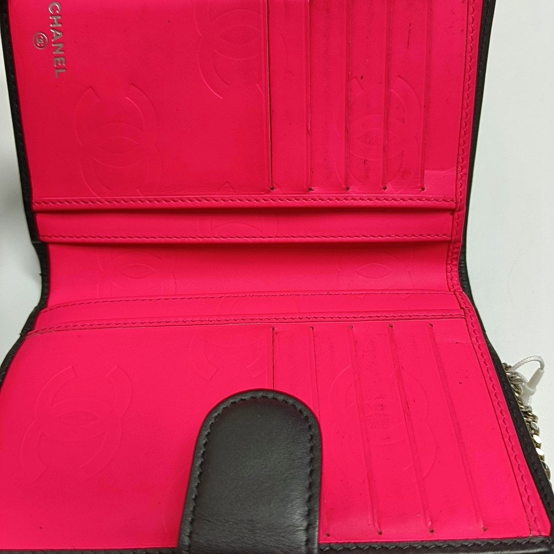 Authenticated pre-owned  Cambon Quilted Calfskin Black Wallet - Wallet at Looply