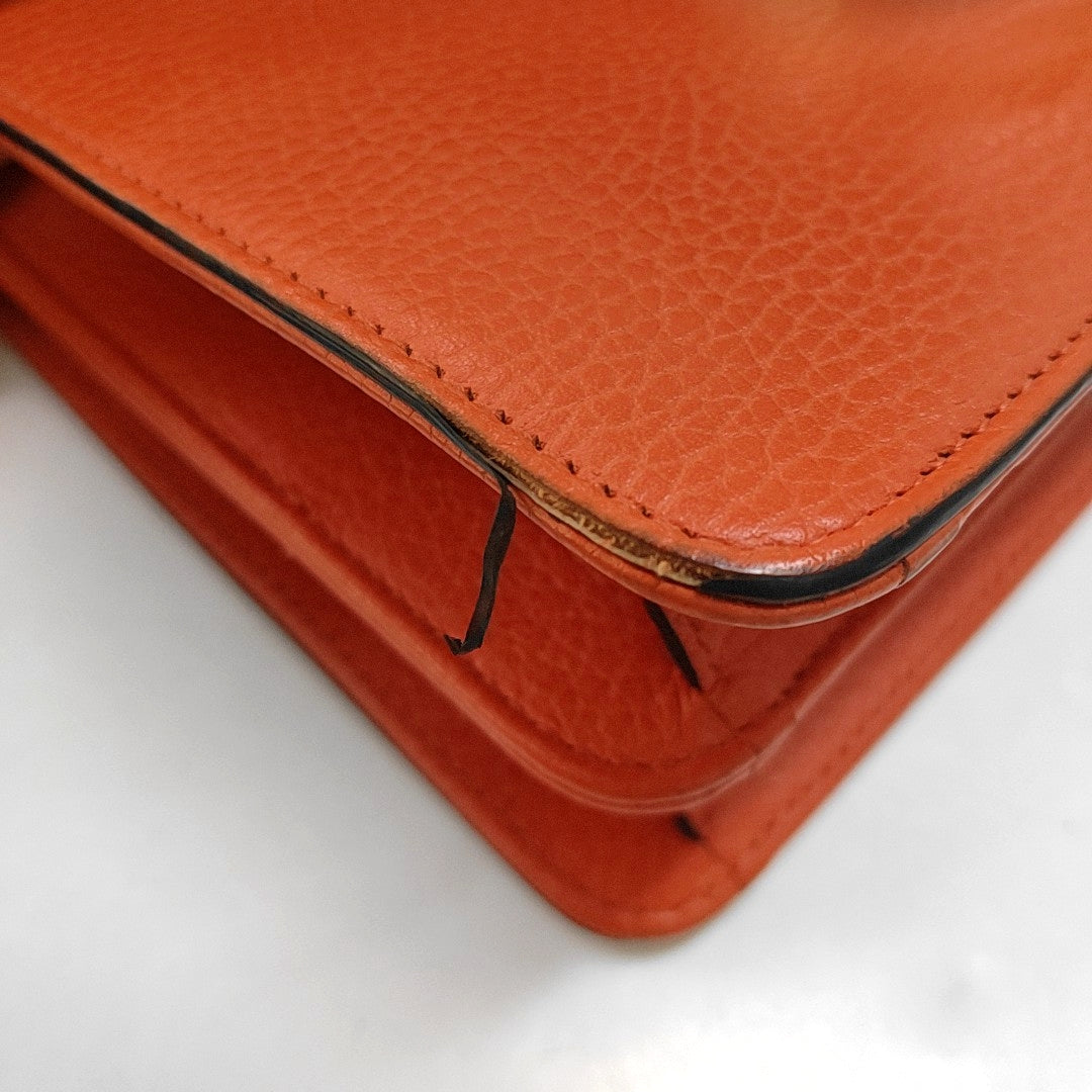 Authenticated pre-owned  Interlocking G Calfskin Orange - Crossbody Bag at Looply