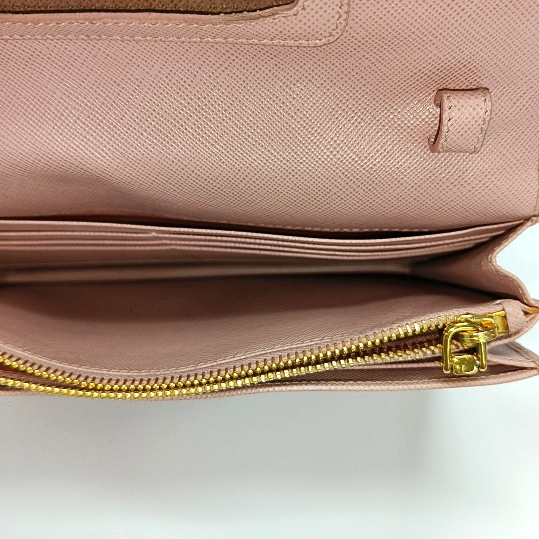 Saffiano Calfskin Crossbody Bag Pink