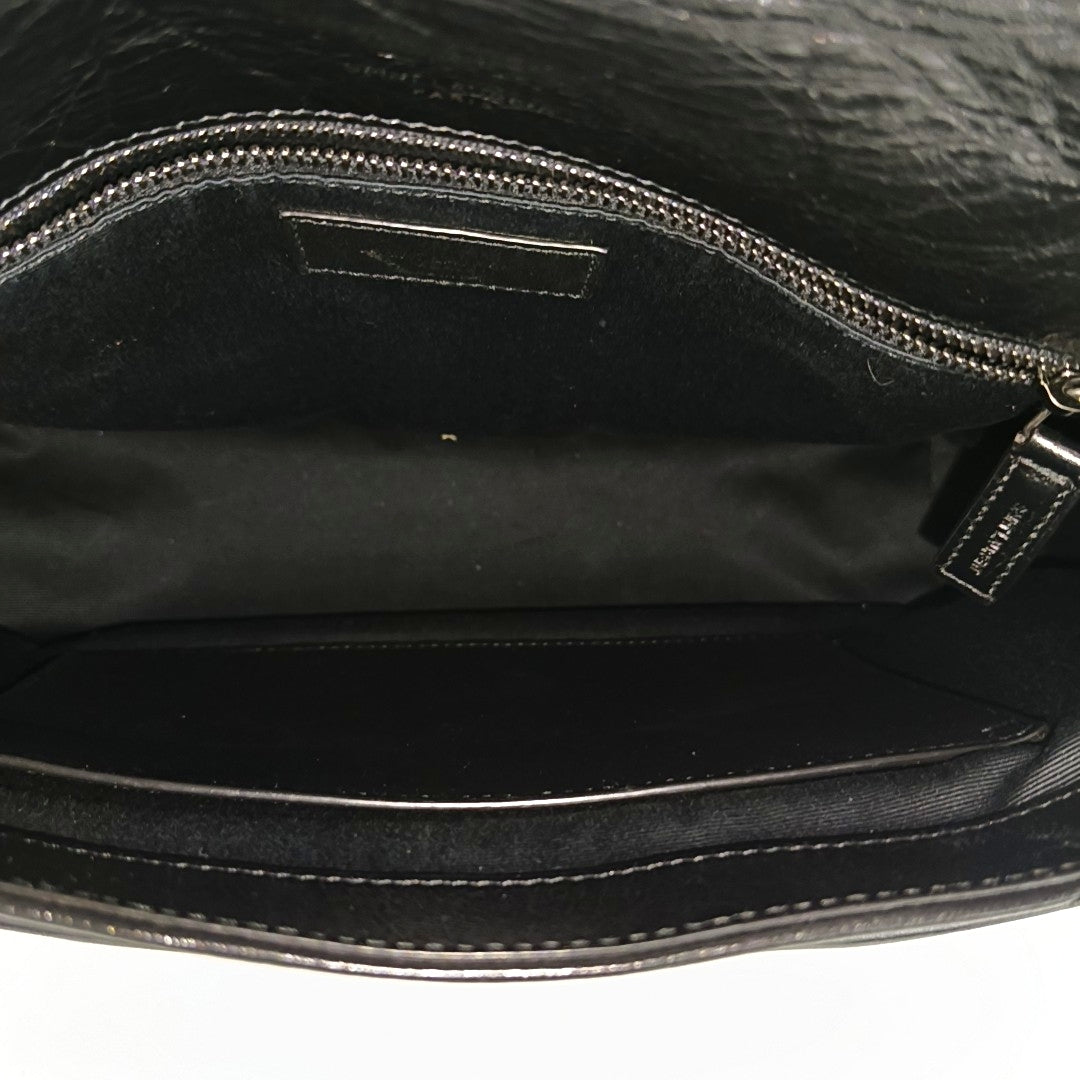NIKI Medium Chevron Suede Black
