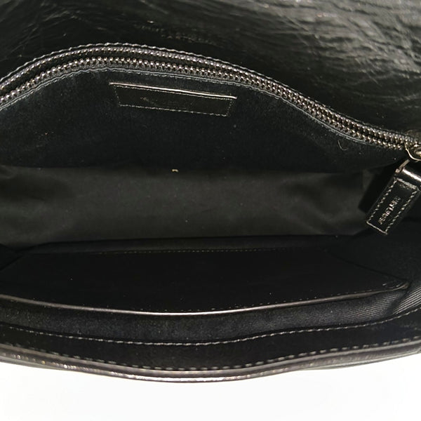 NIKI Medium Chevron Suede Black
