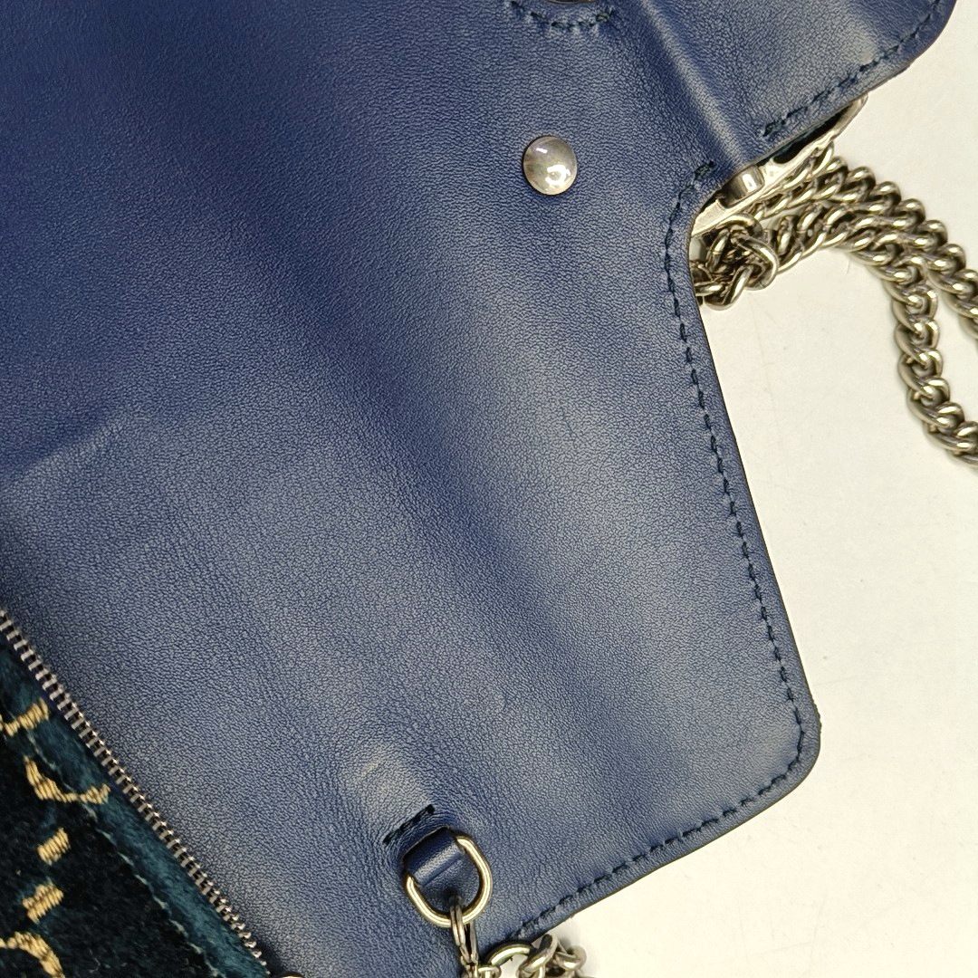 Authenticated pre-owned  Dionysus Super Mini Monogram Velvet Blue - Crossbody Bag at Looply