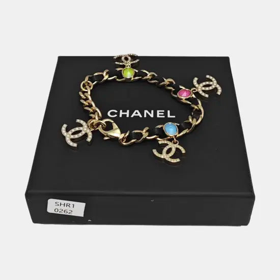 Authenticated pre-owned  Gold-tone Metal Fabric Bracelet - Bracelet at Looply