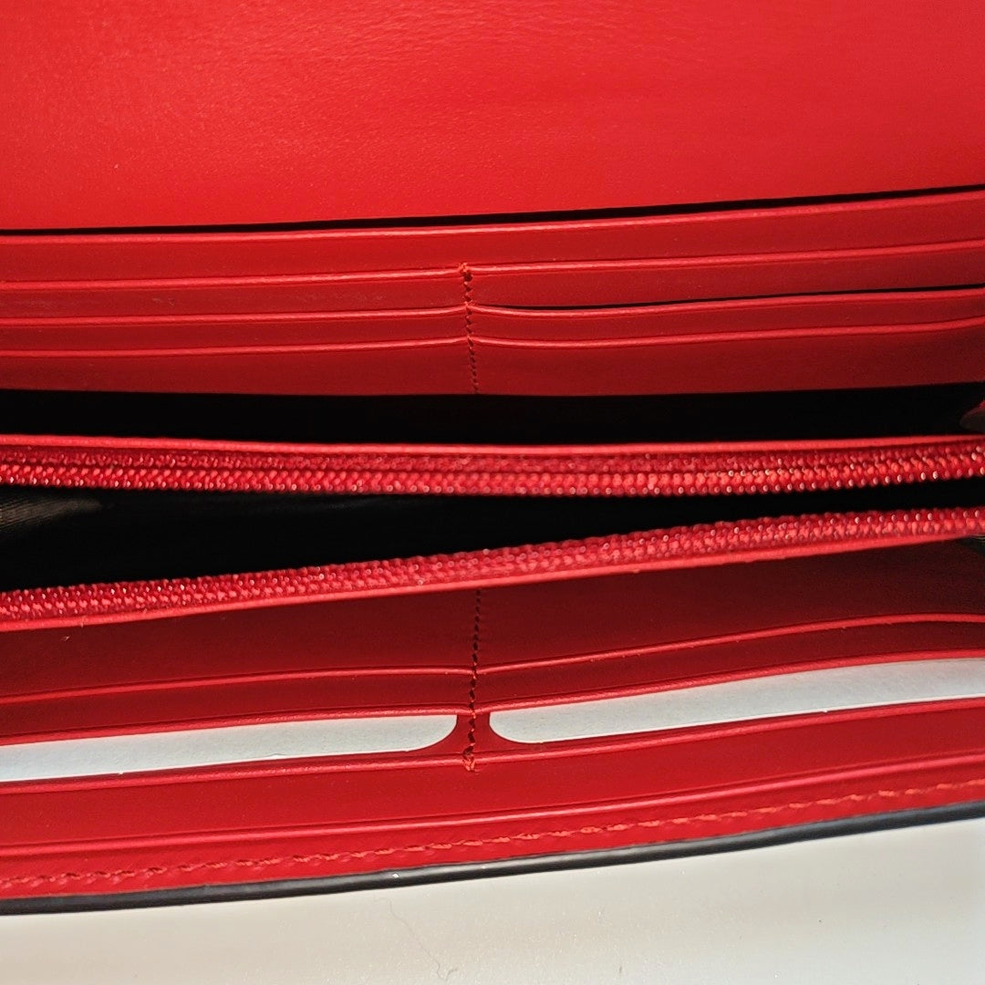 Authenticated pre-owned  Sylvie Calfskin Red Wallet - Wallet at Looply